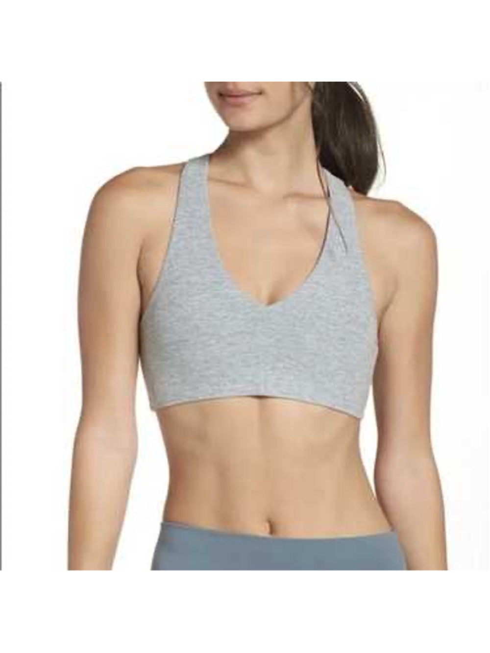 Women's Alo Yoga Alosoft Base Bra in Heather Grey Size Small
